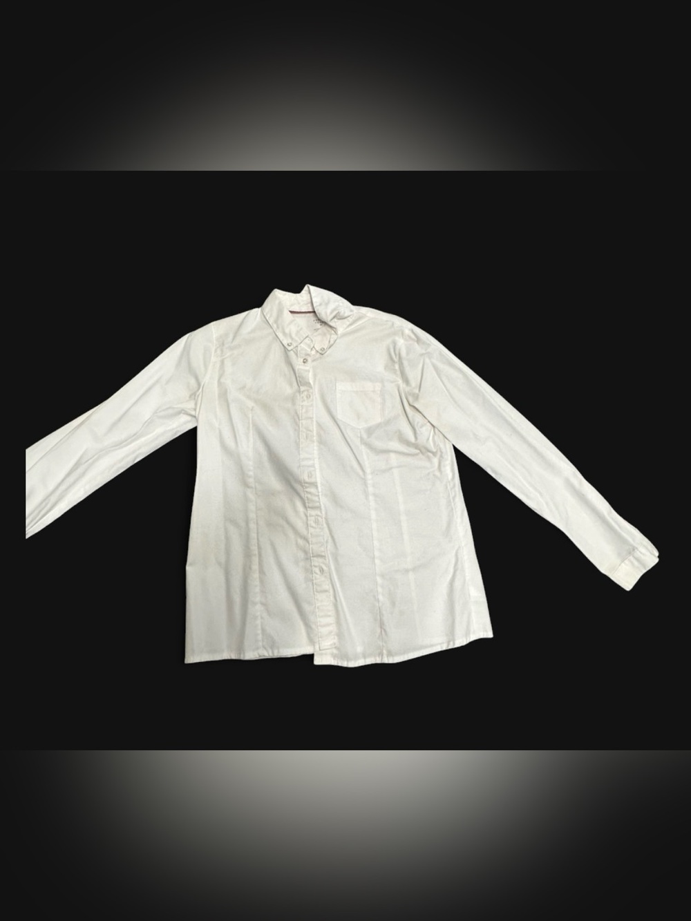 French Toast White Long-Sleeve Button-Up Shirt
